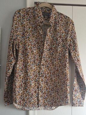 Paisley And Grey Slim Fit Button Down 16/M